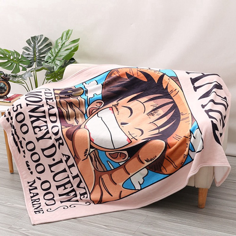 Thảm Lông Cừu Siêu Mềm In Hình Anime One Piece Luffy / Ph 1.