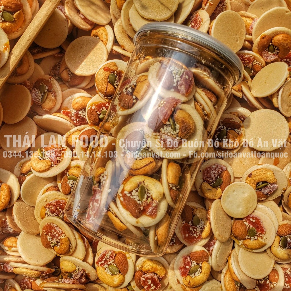 Bánh Đồng Tiền Mix Hạt Dinh Dưỡng Xí Muội Lon 300Gram