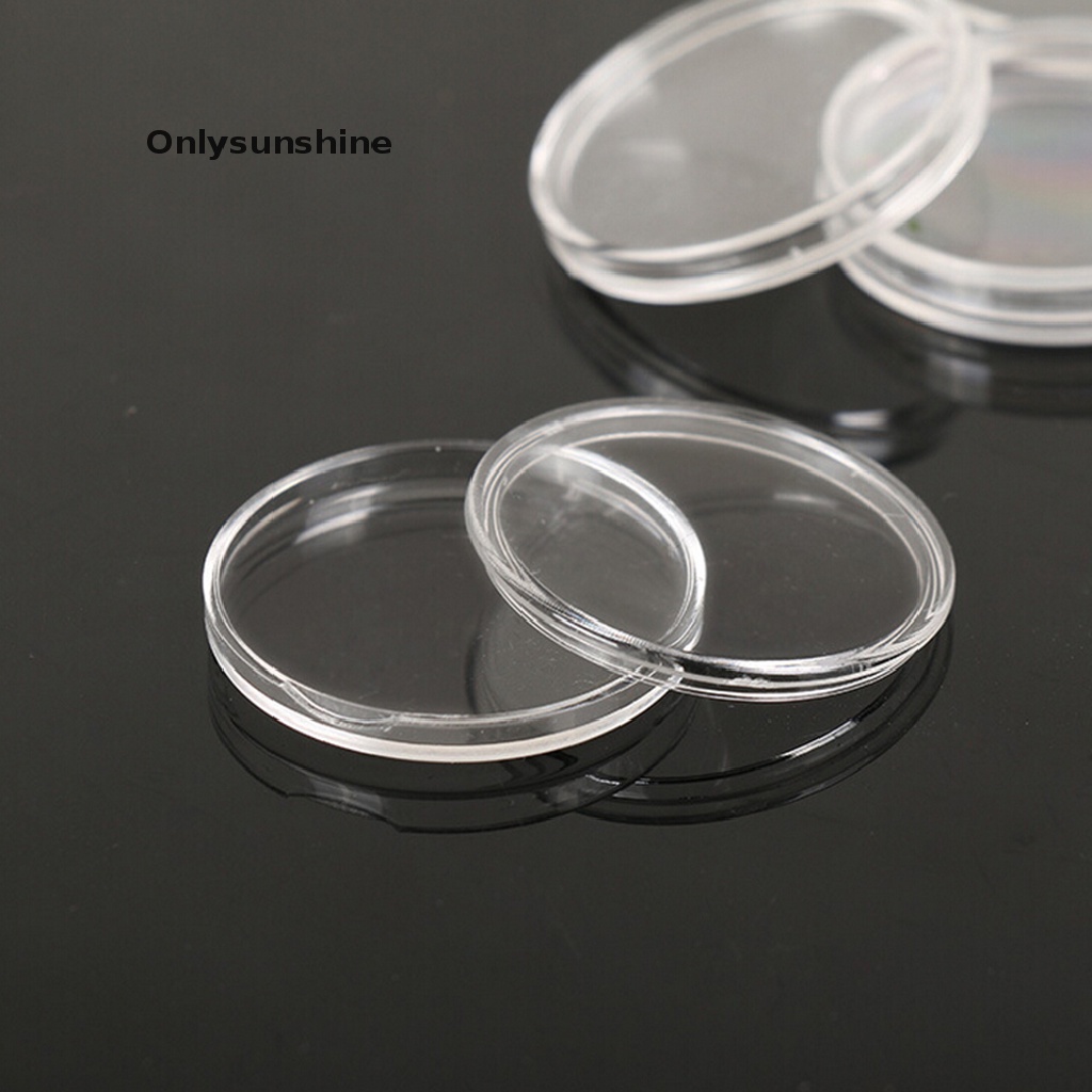 Bộ 10 Vòng Nhựa Trong Suốt 27mm Giữ Tiền Xu