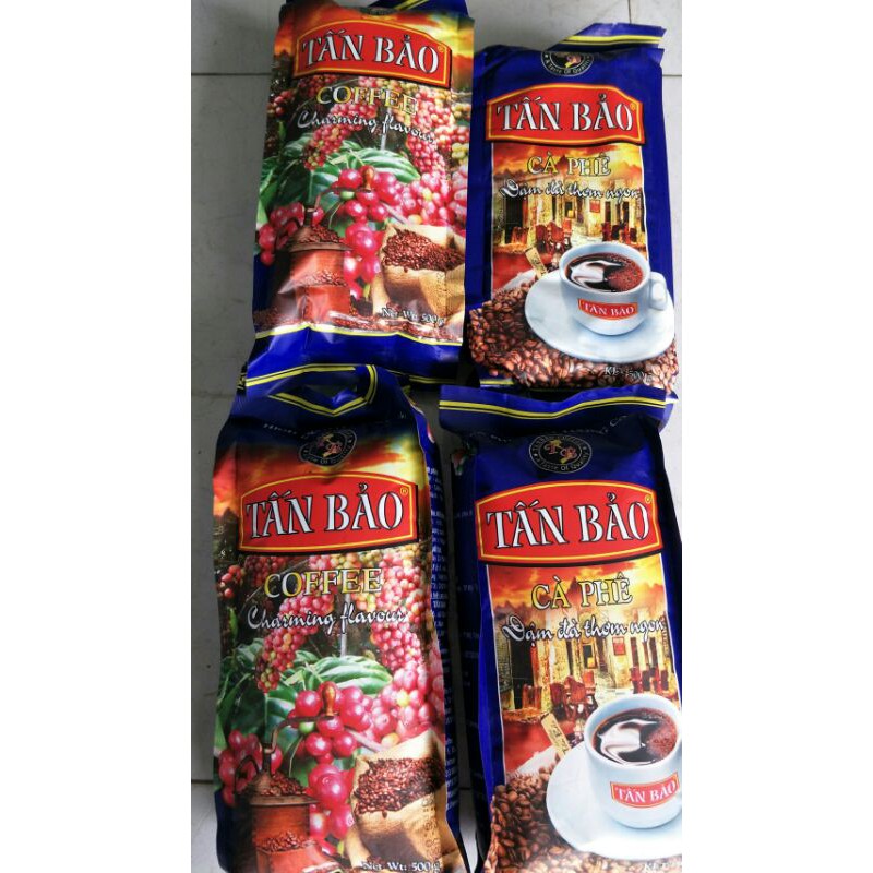 5kg cà phê Tấn Bảo bao bì màu xanh