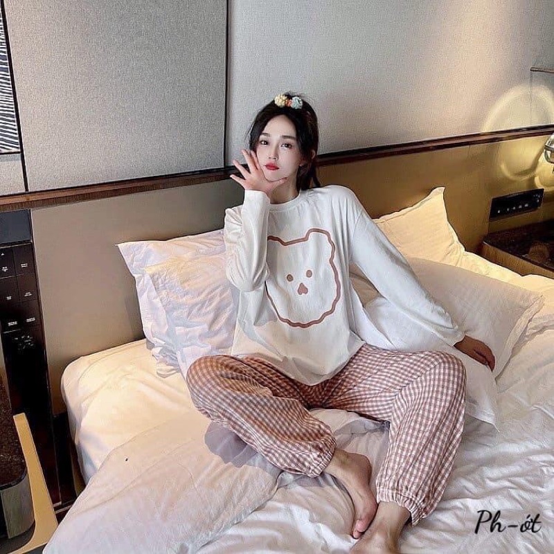 [FREESHIP - HÀNG LOẠI 1] BỘ GẤU QUẦN BOOM KẺ SIÊU XINH