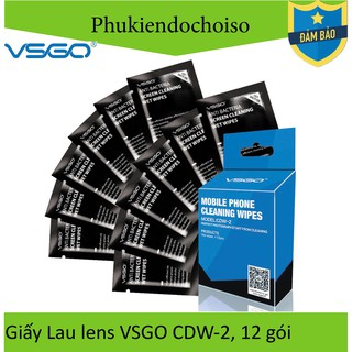 [Mã ELFLASH3 hoàn 10K xu đơn 20K] Khăn lau ống kính máy ảnh VSGO CDW-2