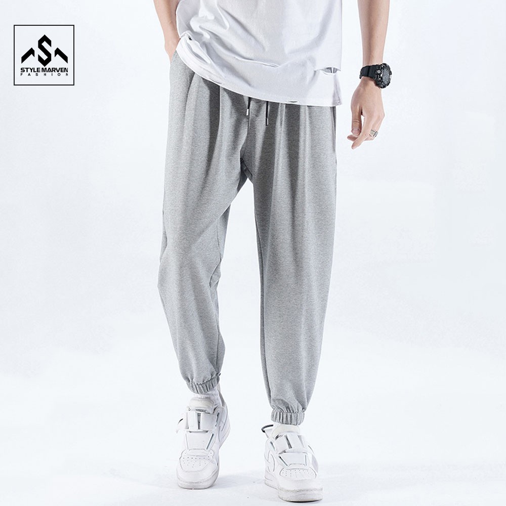 Quần jogger nam bo chun gấu STYLE MARVEN chất thun da cá co giãn - QUAN SM002