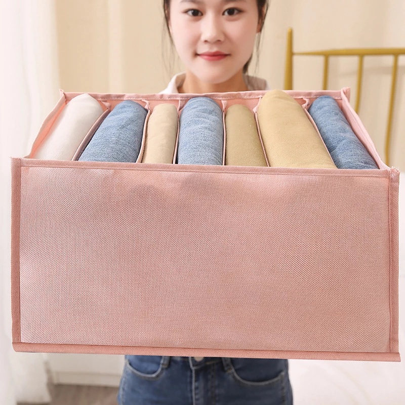 Hộp Đựng Quần Áo / Đồ Dùng Bằng Vải Không Dệt Có Tay Cầm Tiện Dụng Cho Gia Đình