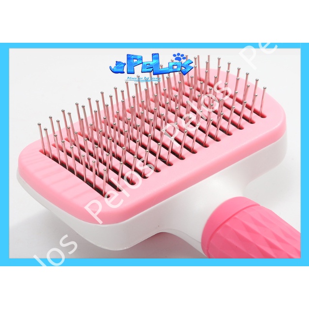 Lược chải lông mèo, lược chải lông poodle phốc sóc cho thú cưng có nút bấm - PeLos