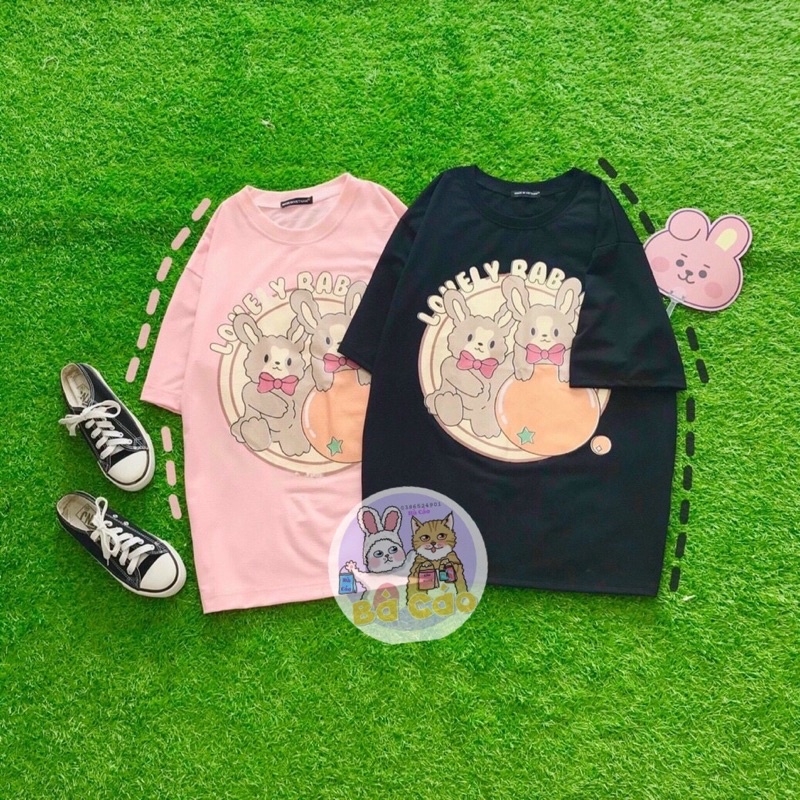 Over Tee Thỏ xinh - Unisex Nam Nữ