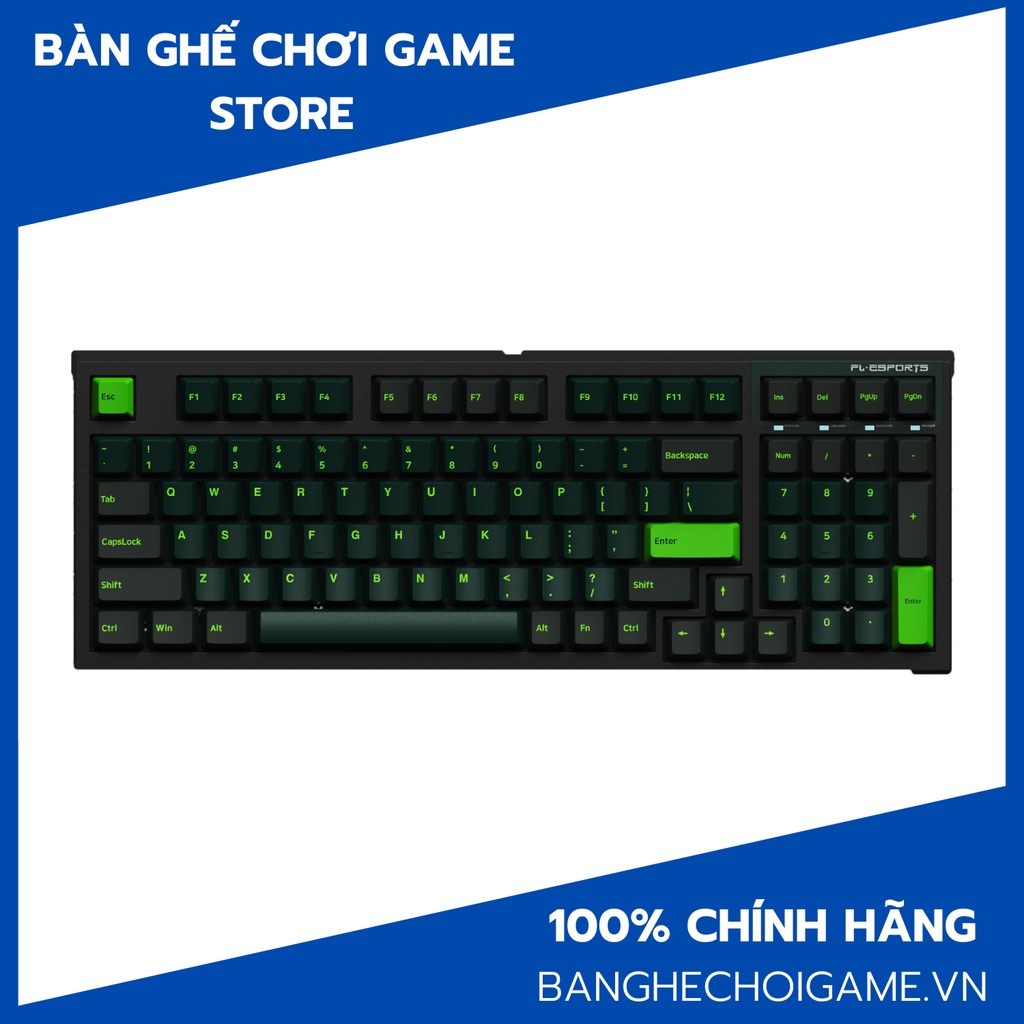 Bàn phím cơ FL-Esports FL980CP Sound Wave Green 1 Mode, Kailh Rosa Switch - Hàng chính hãng