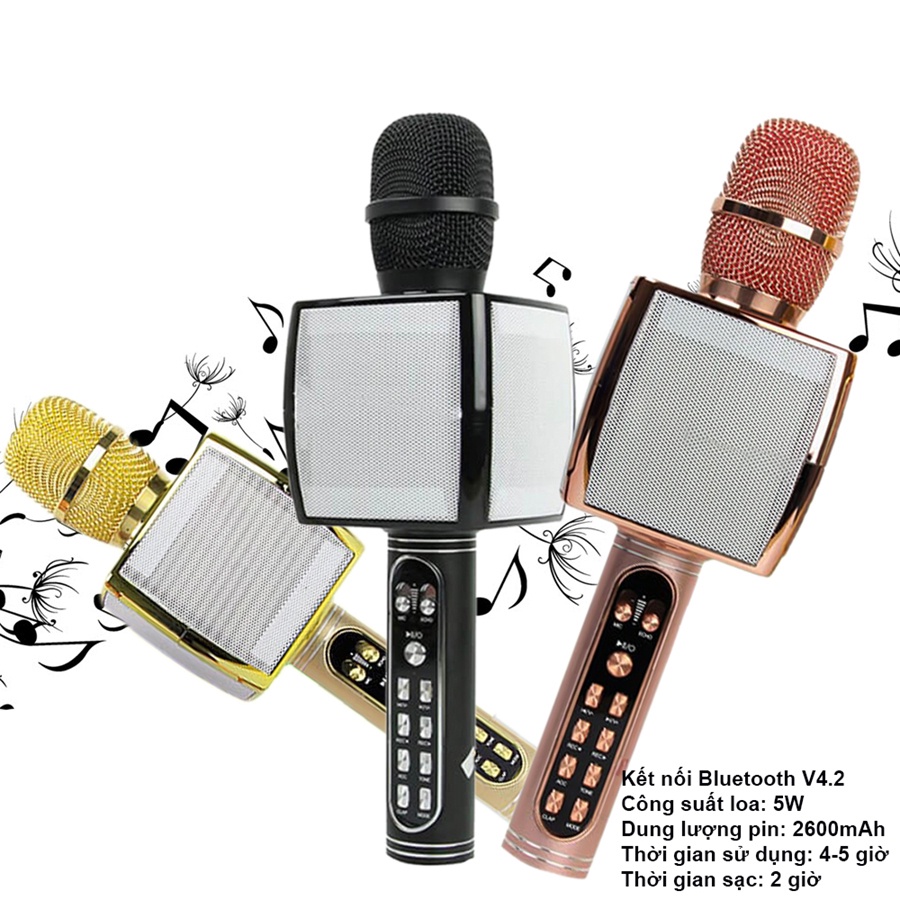 Combo Micro bluetooth Karaoke YS91 - Vừa hát vừa Livestream & tặng kèm Ma1 - dây chia tai nghe - tai phone/LEX AUDIO