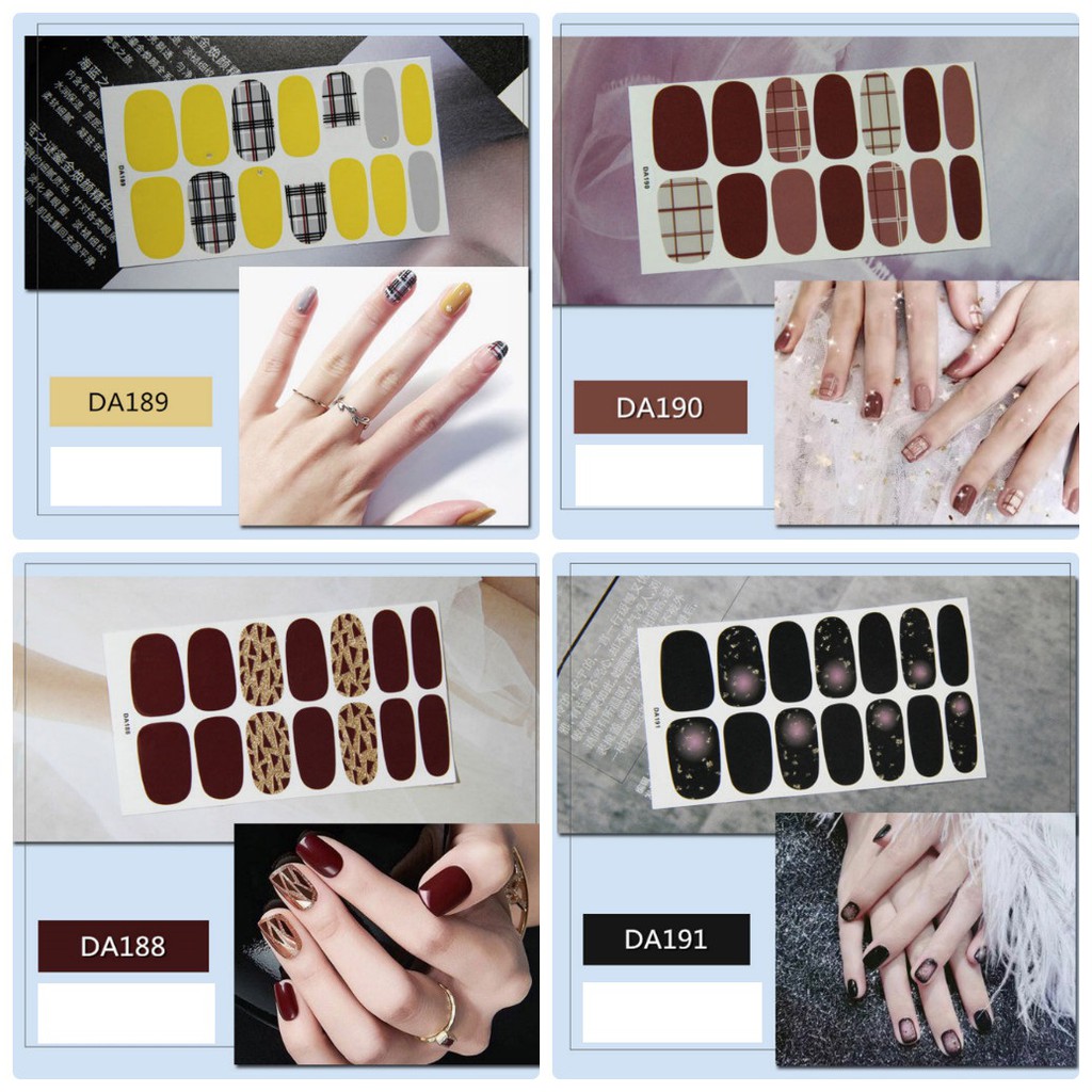 Sticker dán móng tay không thấm nước P4 - Nail Sticker