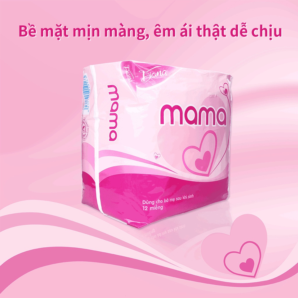 BĂNG VỆ SINH DIANA MAMA CHO MẸ SAU SINH - GÓI 12 MIẾNG