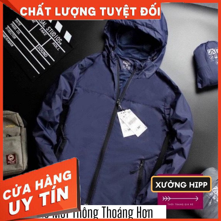 HÀNG NHẬP KHẨU -  Áo gió Zara nam 2 lớp Xưởng Hipp, khoác dù cặp chống nước cực tốt, hàng Xuất Nhật cao cấp - 2KGZ - Hàn