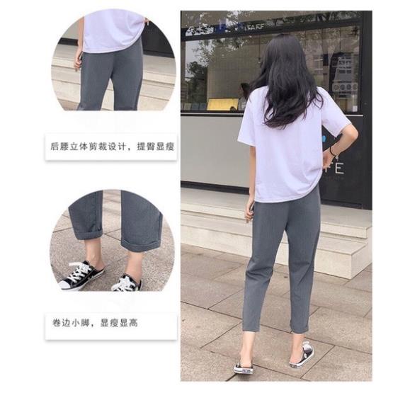 Quần Tây Bầu Baggy Bầu màu xám Công Sở vải 2 biên [ 40-73kg ] Mẫu 2022