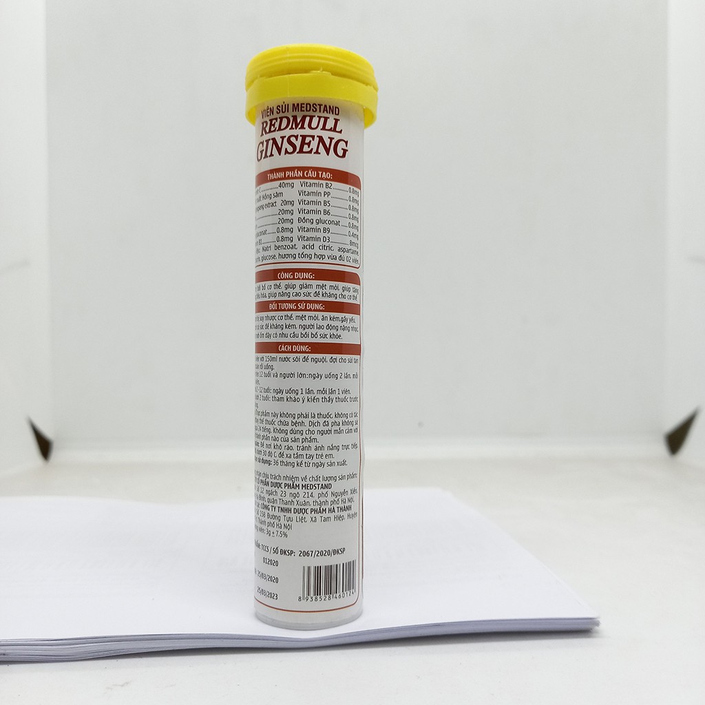 Viên sủi Medstand Remull GinSeng lọ 20 viên - Viên sủi vị sâm bồi bổ cơ thể | Thế Giới Skin Care