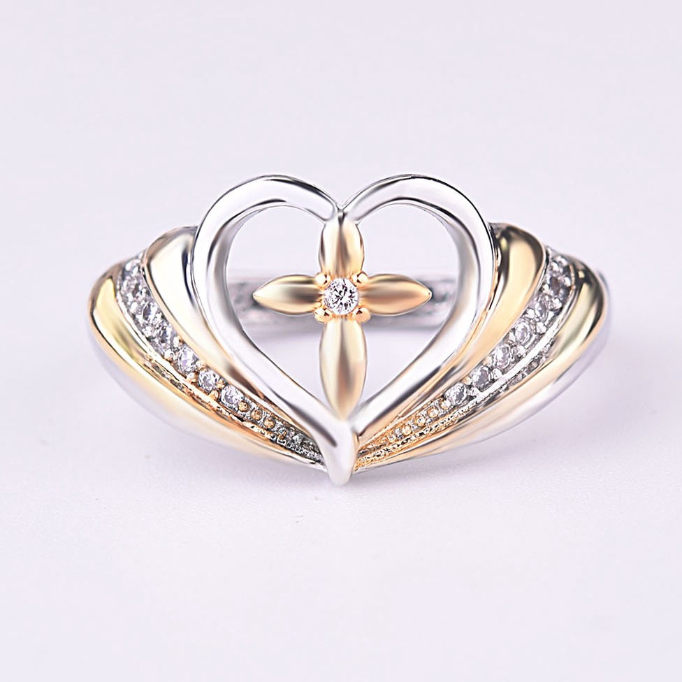 Nhẫn Đeo Tay Kim Loại Hình Thánh Giá Xinh Xắn Cho Nữ