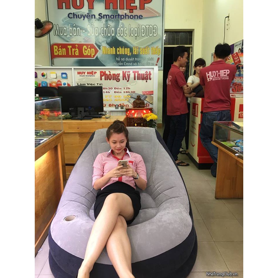 Combo Ghế hơi và bơm chân không 2 chiều mini