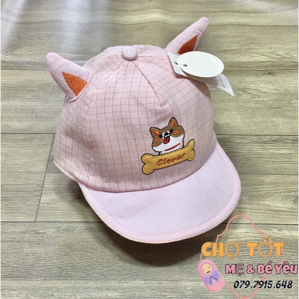 Mũ, Nón Lưỡi Trai Vải Mềm Cho Bé 6-18 Tháng (hình tai thú ngộ nghĩnh)