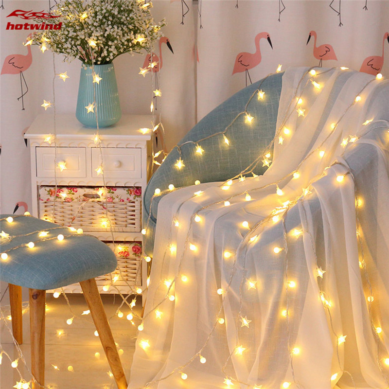 Dây Đèn Led Hình Ngôi Sao Trang Trí Nội Thất Cho Giáng Sinh Halloween