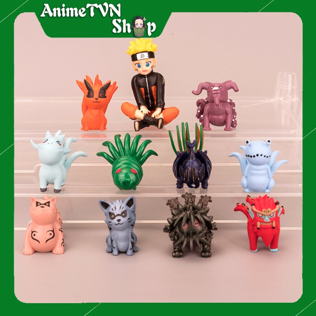 Set Combo 11 Mô hình Anime/Manga Naruto (10 Vỹ Thú và Naruto) Phong cách chi bi Siêu xinh