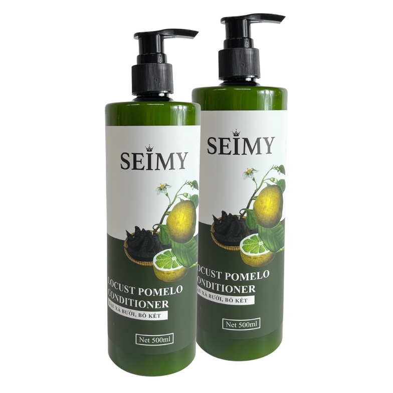 Dầu xả bồ kết, bưởi hữu cơ SEIMY 500ml giúp mái tóc mềm mượt, giúp mọc tóc nhanh -Locust Pomelo Shampoo