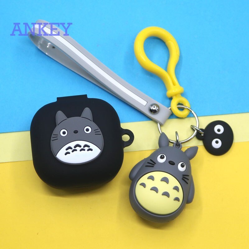 Samsung Galaxy Buds Live / Buds Pro Case Cute Totoro Cartoon silicone Earphone Cover for Samsung Galaxy Buds Live Case keychain Case for Galaxy Buds Live 2020 Headphone