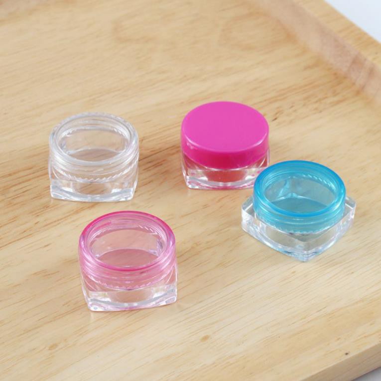 Hủ Đựng Kem ❤ SIÊU RẺ ❤ Hũ nhựa vuông 3g chiết kem , Hũ mỹ phẩm , phụ kiện du lịch