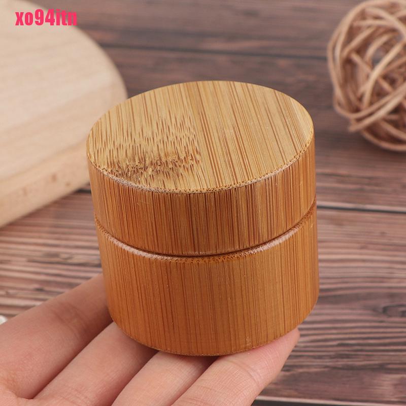 Lọ Đựng Kem / Mặt Nạ Chăm Sóc Móng Bằng Tre