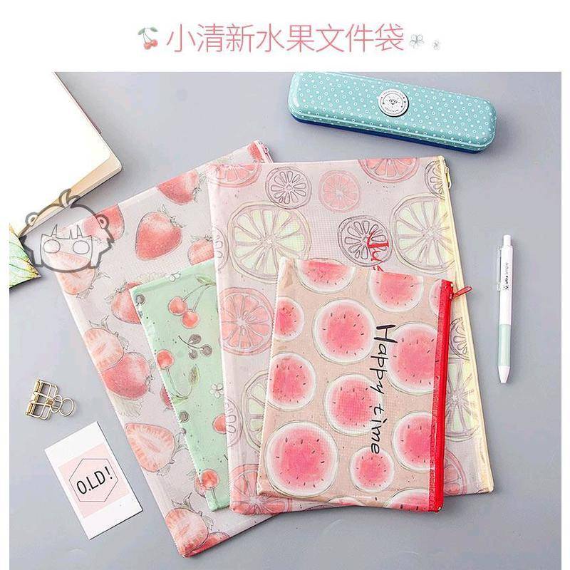 ⭐ iLado ⭐ 【mua 3 tặng 1 Mini】Túi đựng tài liệu túi đựng bút Khóa Kéo A4/A5/B6 Bìa đựng tài liệu túi zip nhỏ trong suốt Hoạt Hình túi đựng tài liệu file Hộp đựng storage dễ thương cute đồ dùng học tập học sinh Chống ẩm và chống bụi với tay cầm