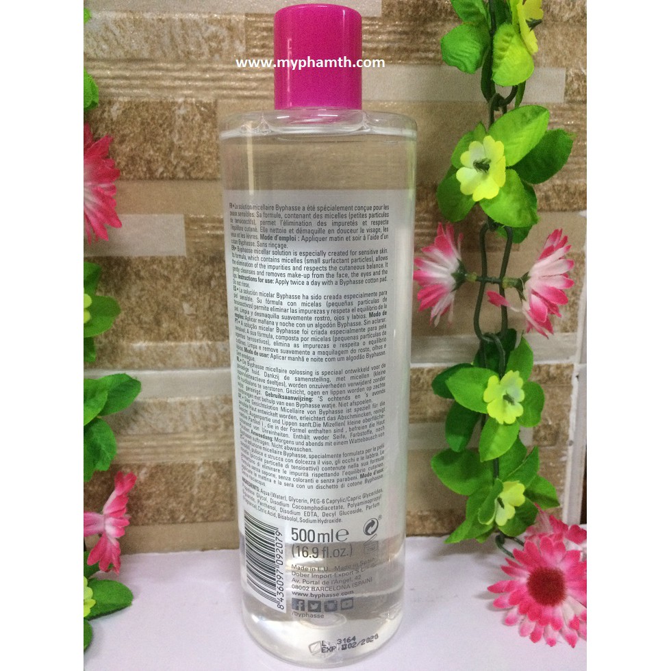 Tẩy trang Byphasse Solution Micallaire Face 500ml