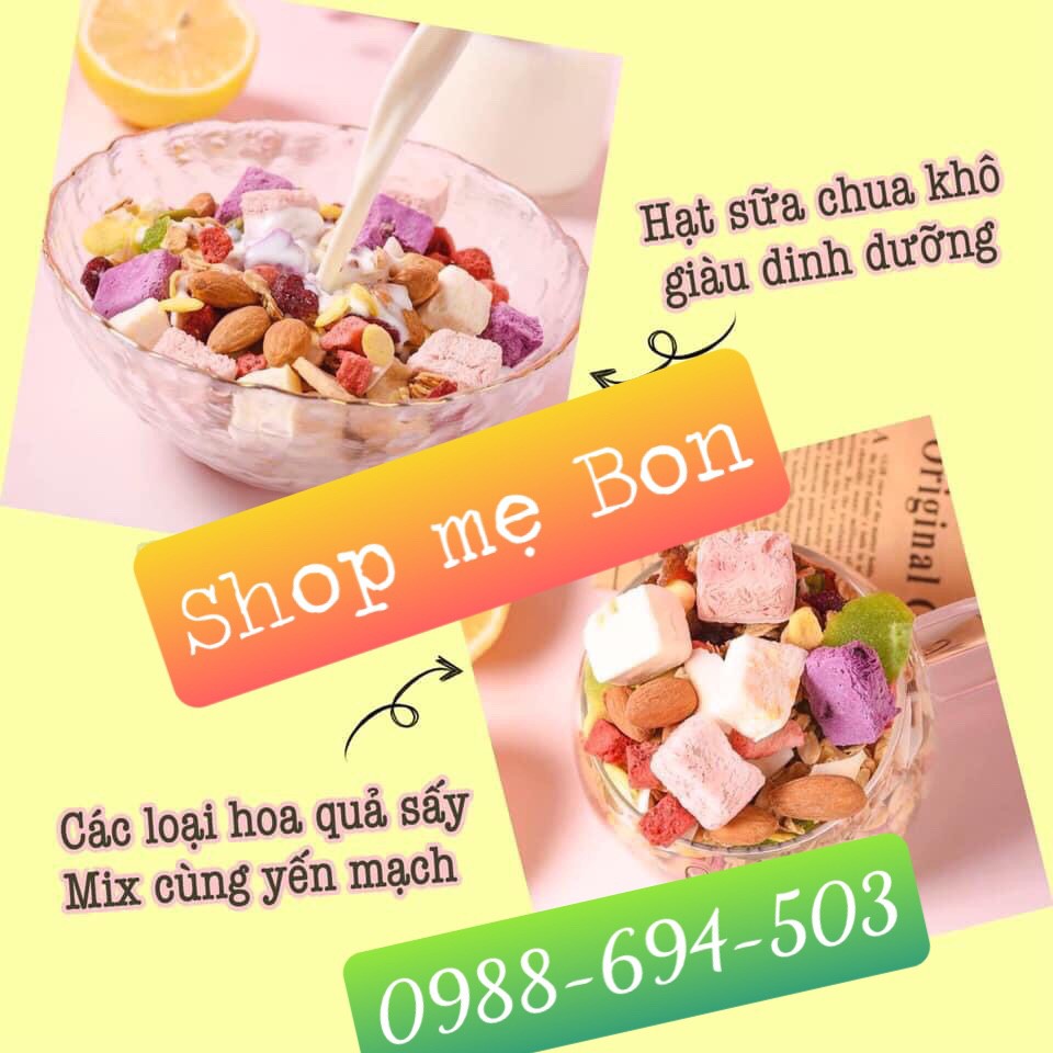 Combo 2 hộp ngũ cốc hoa quả sấy mix hạt và yến mạch - Date mới