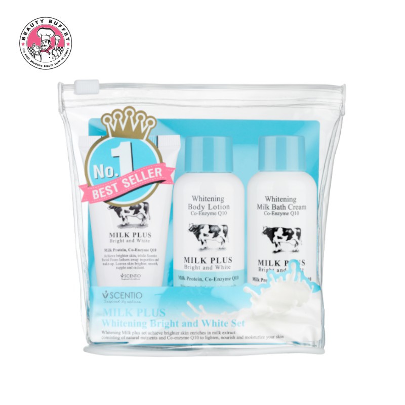 (Bộ du lịch) Set Sữa Tắm Scentio Milk Plus Whitening - Bộ làm trắng sữa Centio
