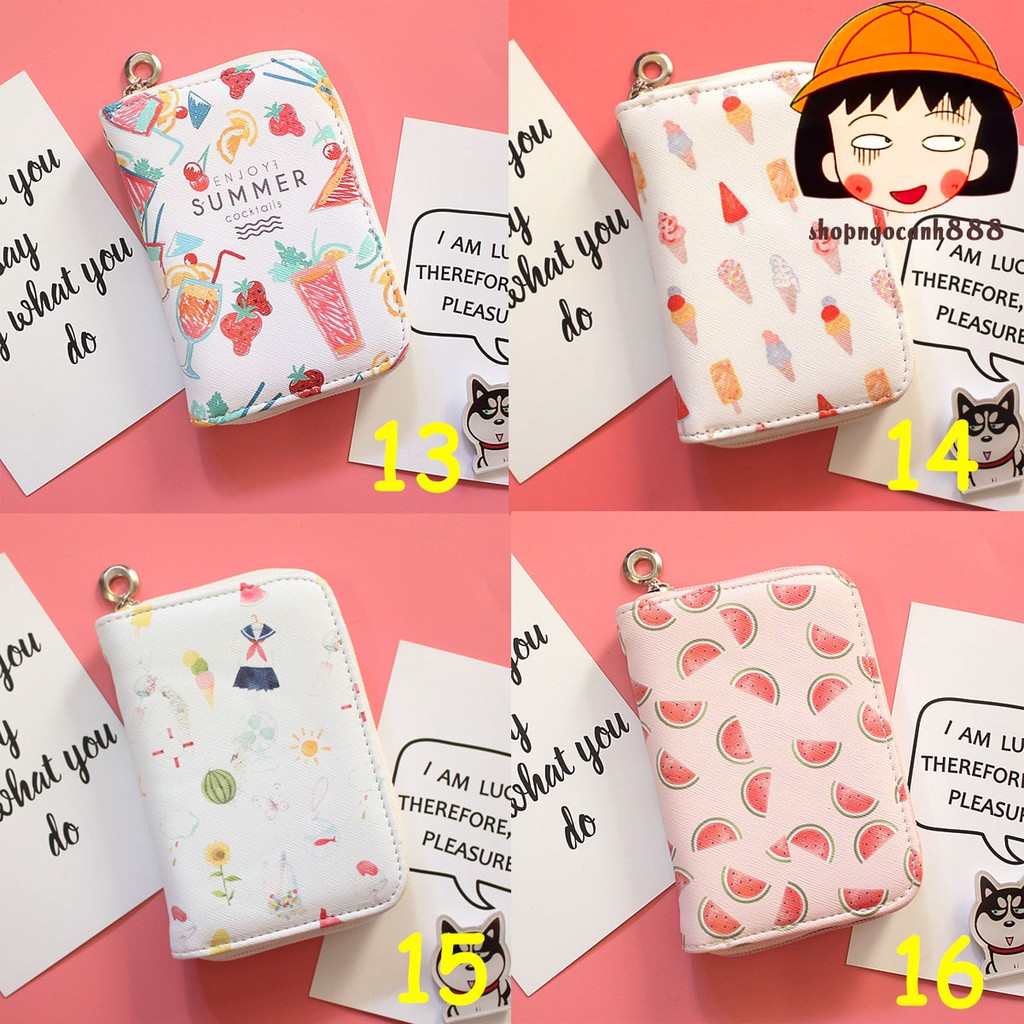 [16 Mẫu Siêu Xinh] Bóp Ví Ngắn Nữ Cầm Tay Size Lỡ Họa Tiết Hoạt Hình Xinh Xắn Chống Xước Quăng Quật Thoải Mái! | BigBuy360 - bigbuy360.vn