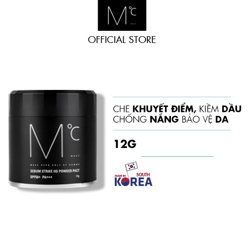 [MUA 2 TÍNH 1] Mỹ phẩm nam Phấn phủ kiềm dầu MdoC Sebum Strike HD Powder Pact 12g