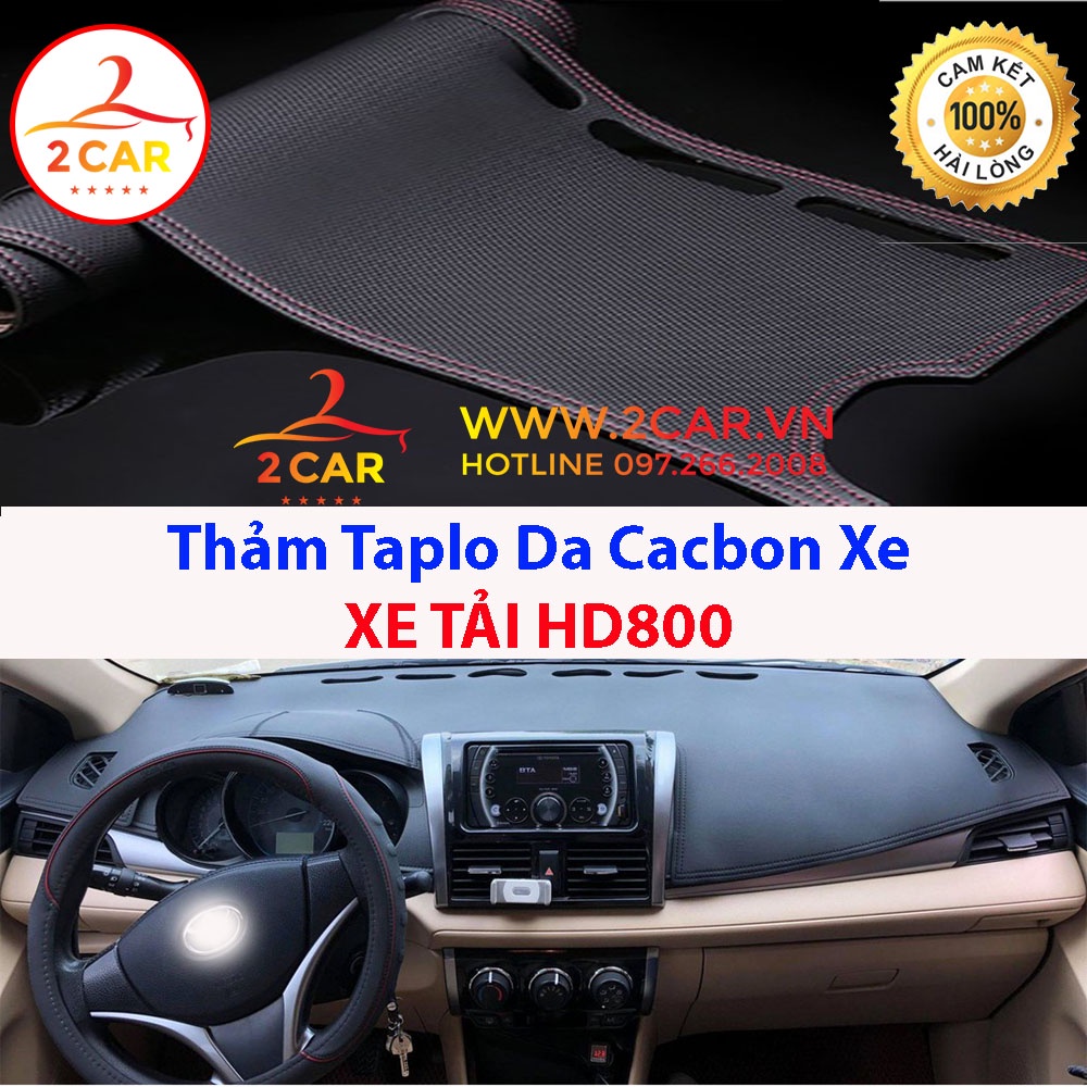 Thảm Taplo Da Cacbon HYUNDAI HD800 chống nóng tốt, chống trơn trượt, vừa khít theo xe