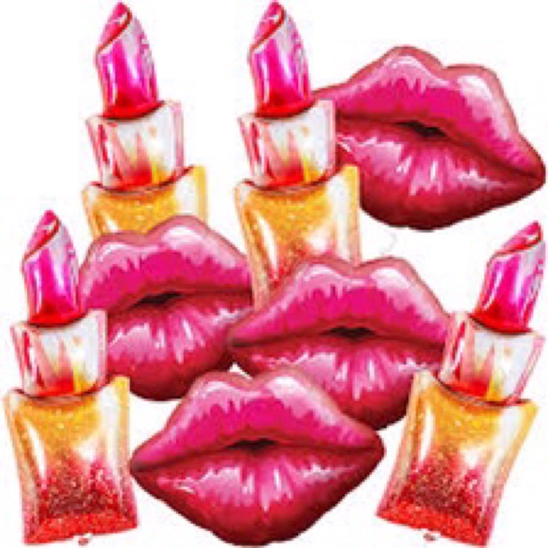 Bóng thỏi son môi kiss beauty trang trí sinh nhật người lớn