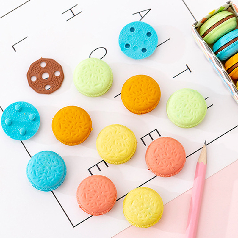 Set 5 Cục Tẩy Hình Bánh Macaron Dễ Thương