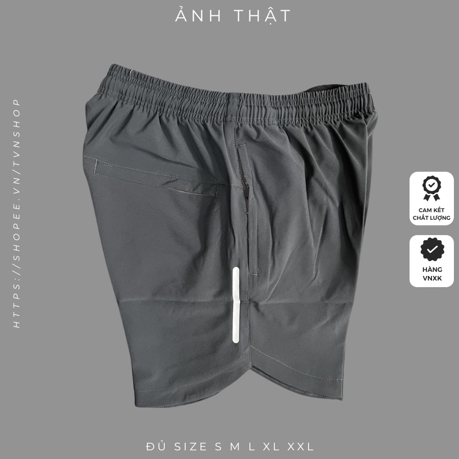 Quần Đùi Nam Thể Thao Running TVN vải dù chất mịn đẹp  Quần Short nam chạy bộ, tập gym