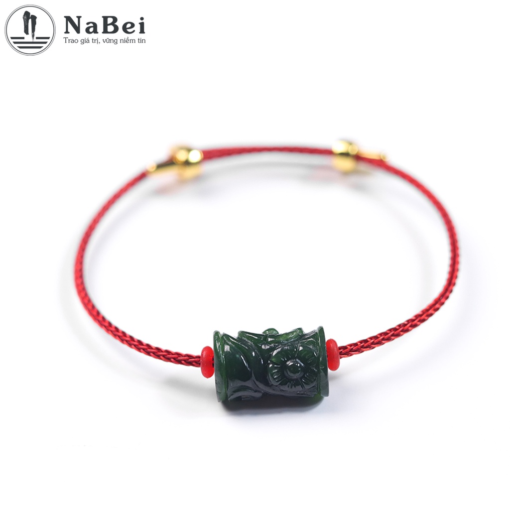 Vòng Tay Charm Lu Thống Ngọc Bích Tự Nhiên Phù Hợp Cho Nam, Nữ Mệnh Mộc, Hỏa NB194 - Phong Thuỷ NaBei Store