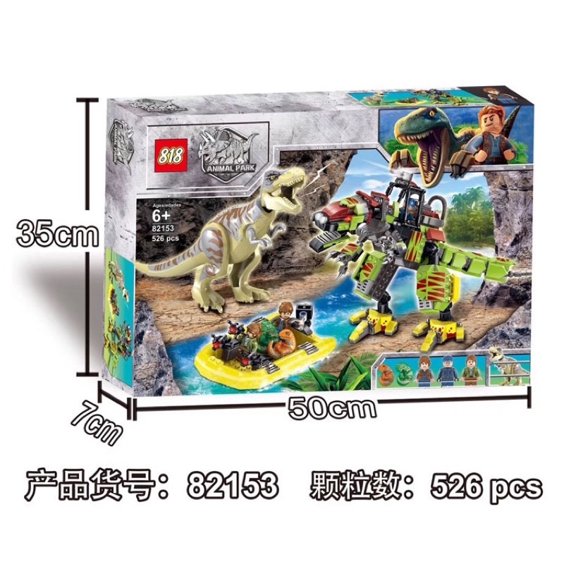Lego con trai- Lego khủng Long 522 miếng ghép