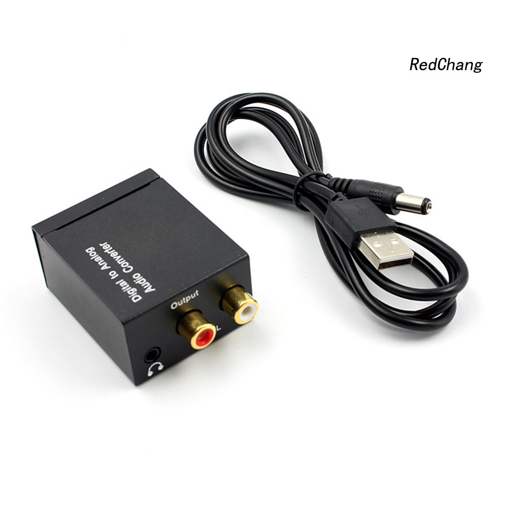 -SPQ- 3.5mm Optical Coaxial Toslink Digital to Analog RCA R/L Audio Converter Adapter