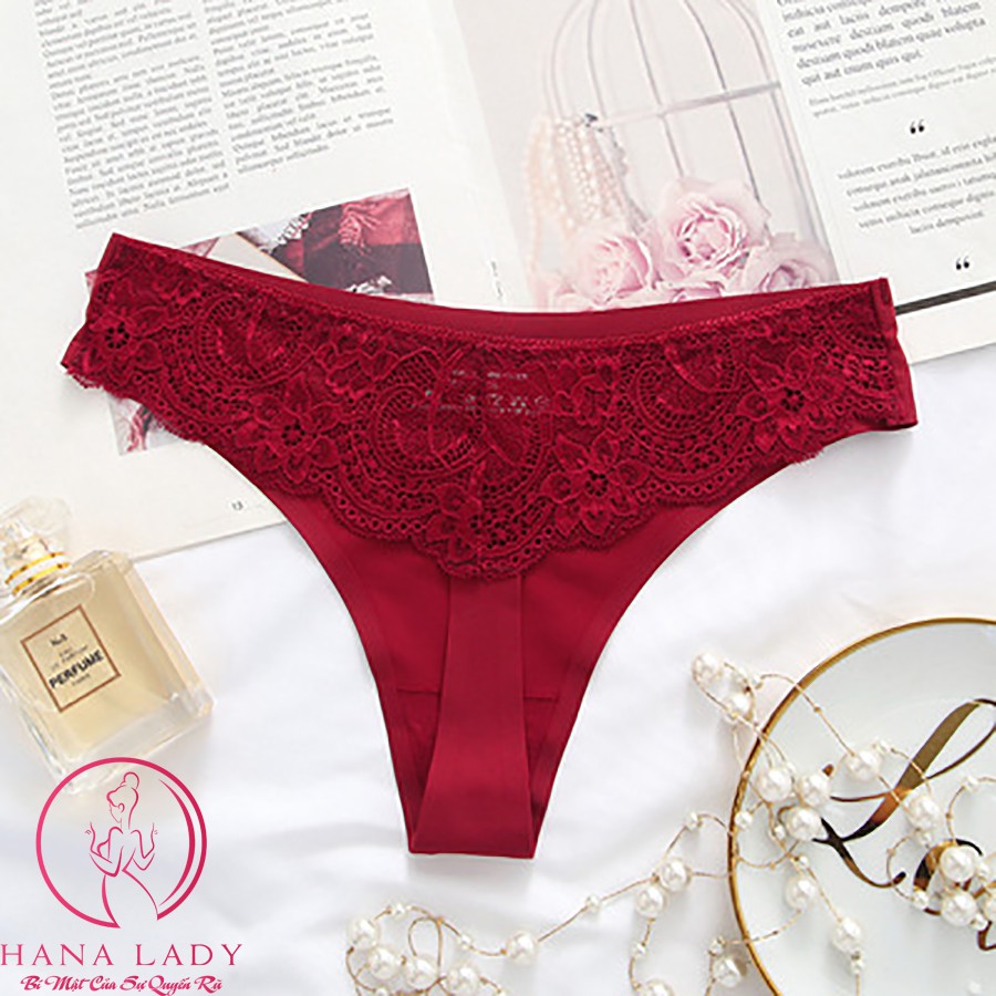 Quần lọt khe su đúc phối ren - Quần chip sexy lọt khe quyến rũ LK078
