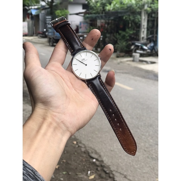 dây đồng hồ da thật thủ công