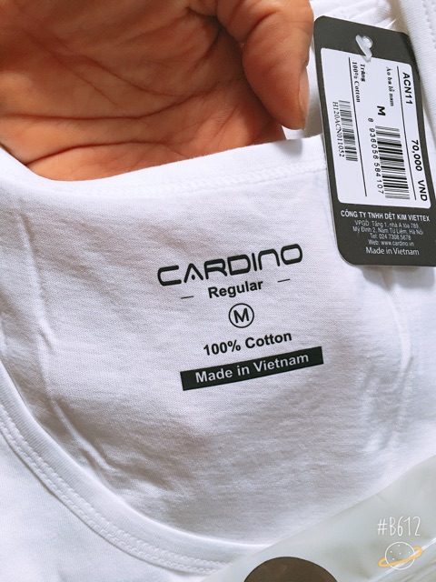 Áo ba lỗ, cộc tay nam Cardino chính hãng cottong 100%