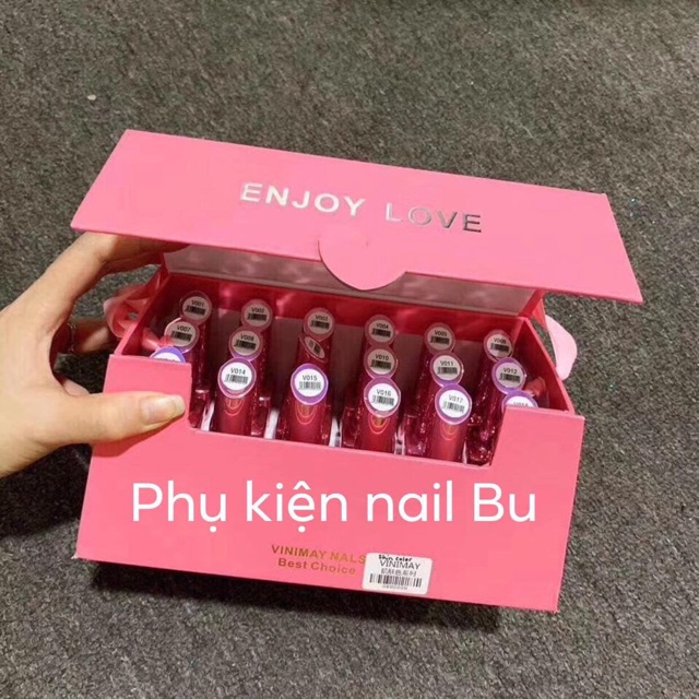 Sơn gel nhũ giả bột vinimay cực đẹp 18 màu)