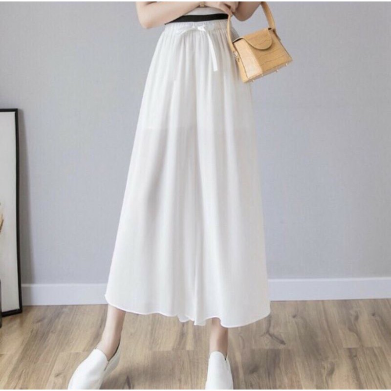 Quần culottes vôn ống rộng 2 lớp