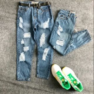 [HT126] QUẦN BAGGY WASH RÁCH CHẤT NGẦU ẢNH THẬT NHA