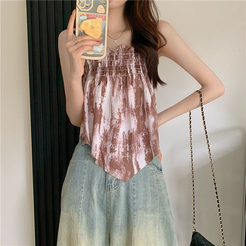 Áo Ống Ngắn Sát Nách Thời Trang Mùa Hè Pháp Cho Nữ