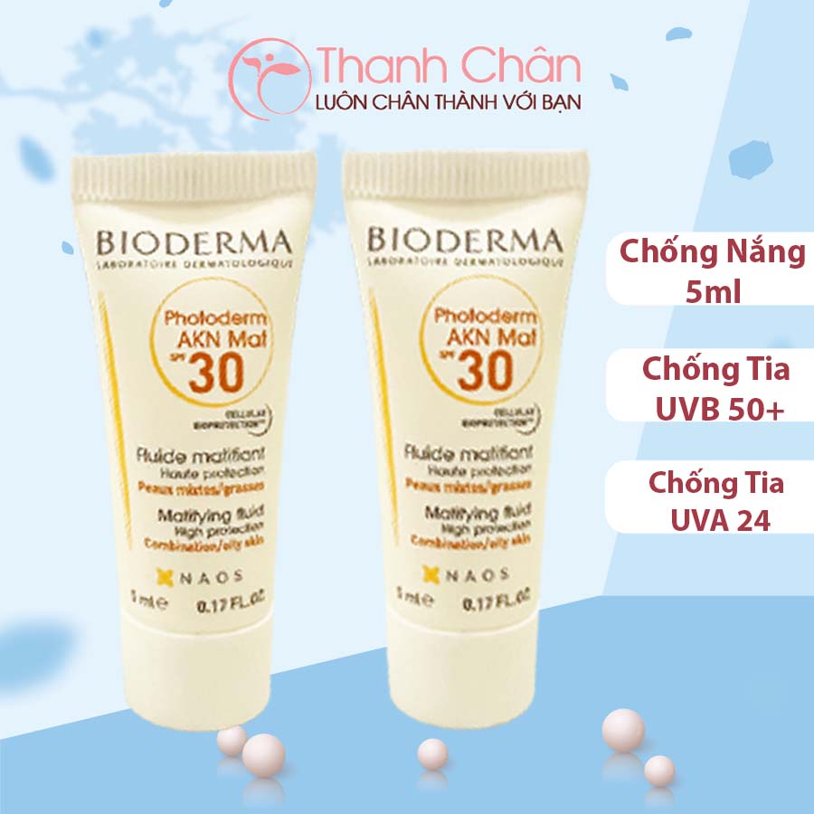 Kem chống nắng Bioderma cho da hỗn hợp và da dầu Bioderma Photoderm AKN Mat SPF30