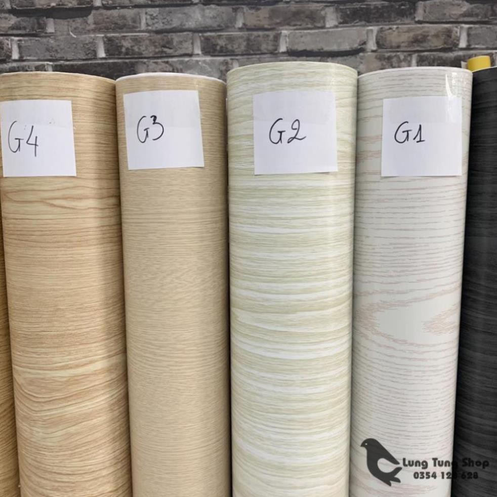 Decal vân gỗ - Giấy dán tường bàn tủ có sẵn keo