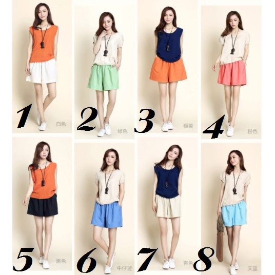 Quần sooc dáng váy cotton nhiều màu đẹp xinh