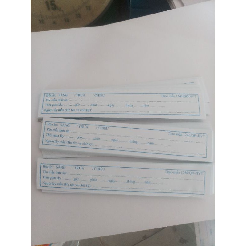 Lưu mẫu thức ăn bóc dán 1000 tem